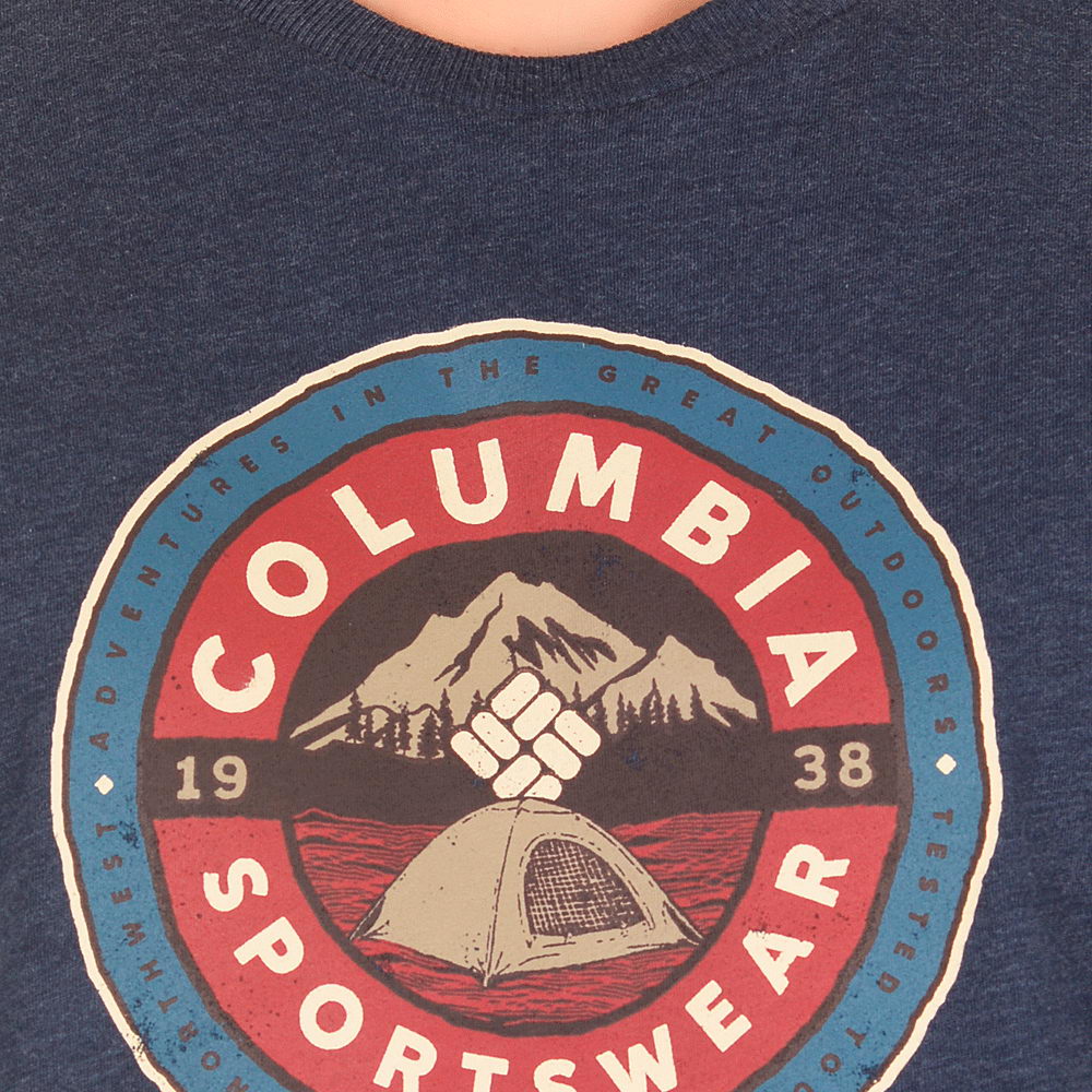 Tricou bărbătesc Columbia Brightwoods Basin Short Sleeve Tee S Albastru inchis photo 2